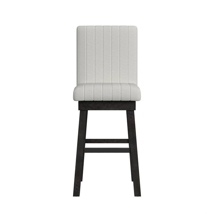 Jemma Swivel Bar Stool with Beige Linen in Dark Espresso (2 Per Carton)