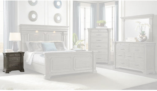 Elements International Kings Court Nightstand in Grey image