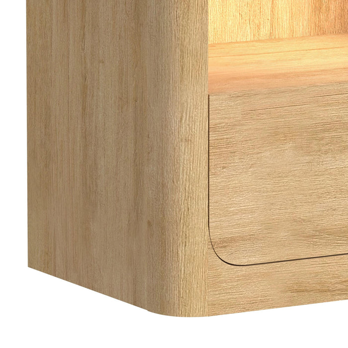 Rosalie Nightstand with USB & LED