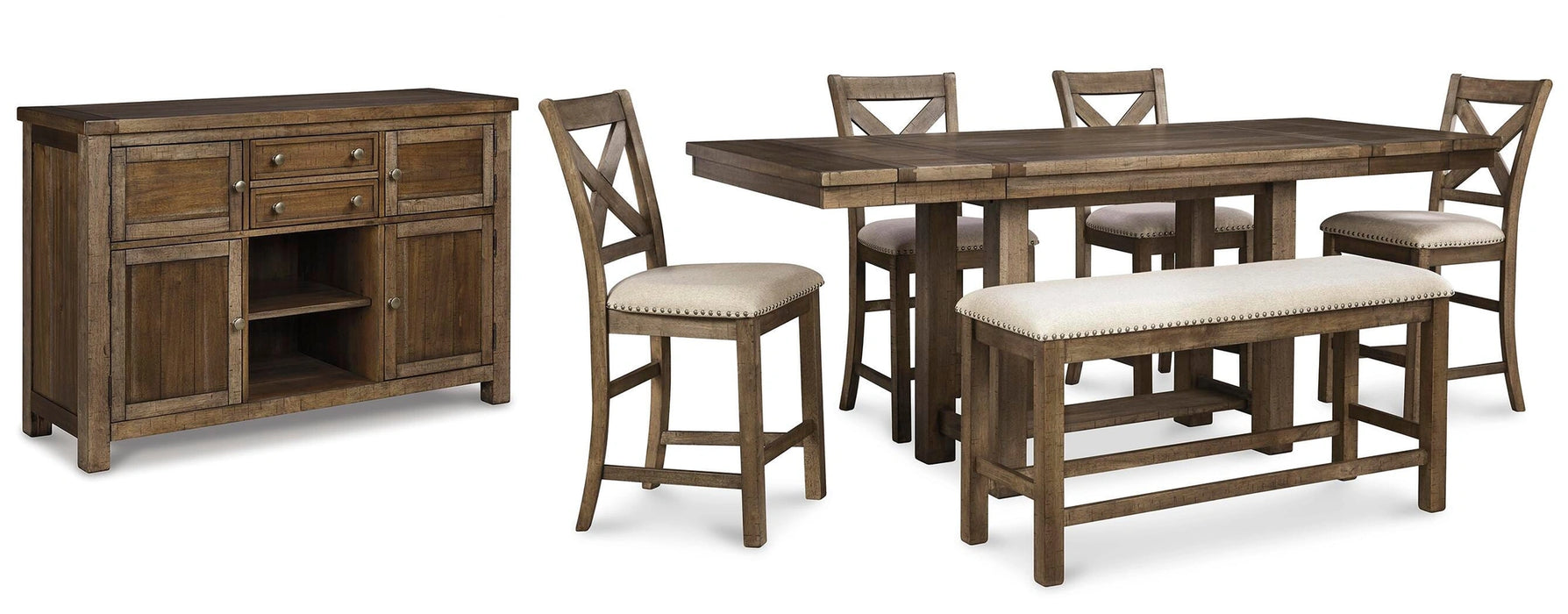 Moriville Counter Height Dining Set - In Home Furniture (San Antonio, TX)
