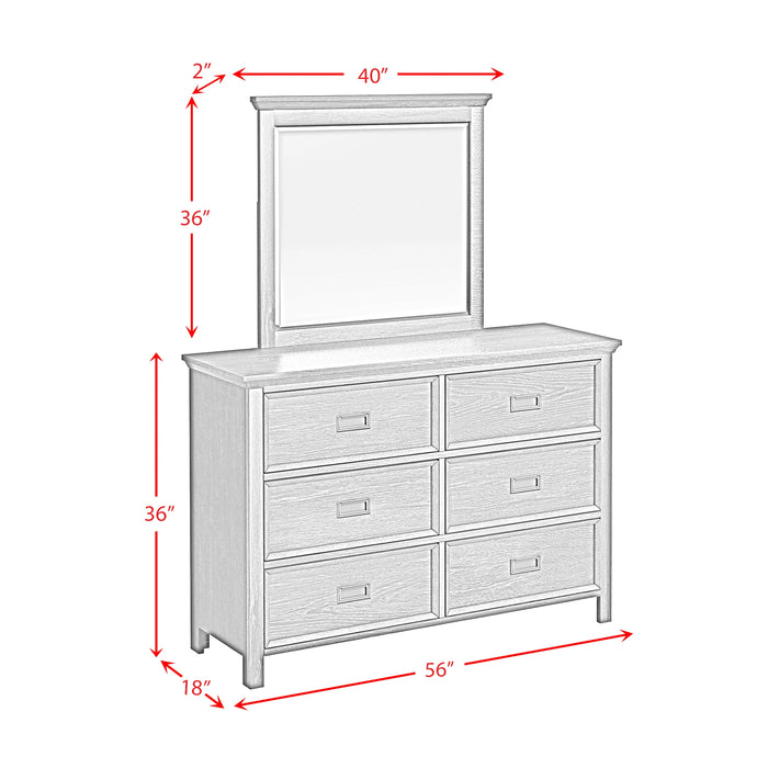 Hampton Kids Dresser and Mirror Set