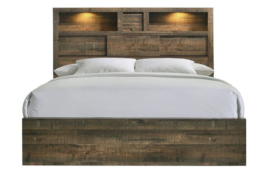 Elements International Bailey Queen Music Bed in Rich Warm Walnut BY520QB image