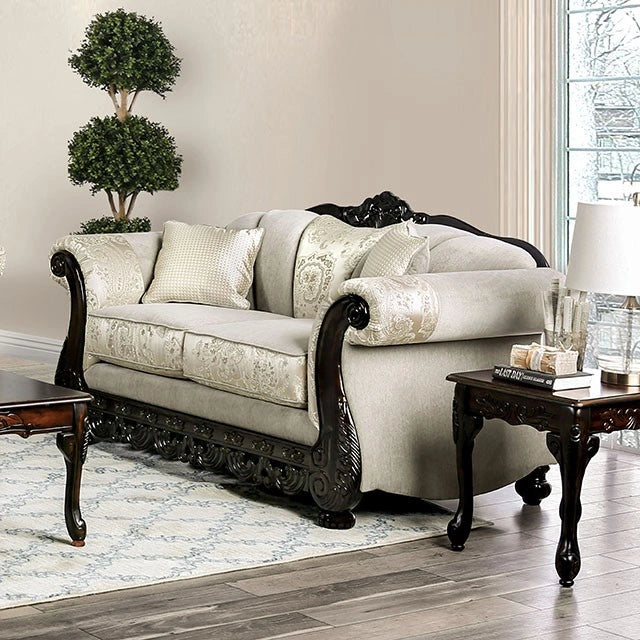 Newdale Ivory Love Seat - In Home Furniture (San Antonio, TX)