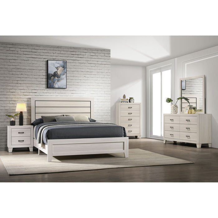 Elements International Makayla Queen Panel Bed in Natural