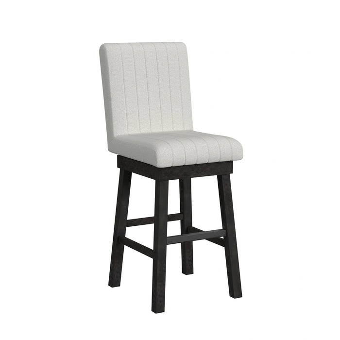 Jemma Swivel Bar Stool with Beige Linen in Dark Espresso (2 Per Carton)