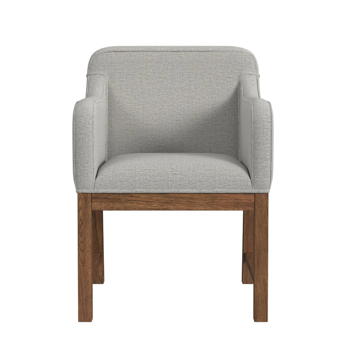 Glinda UPH Chair with Light Grey Fabric in Brown (2 Per Carton)