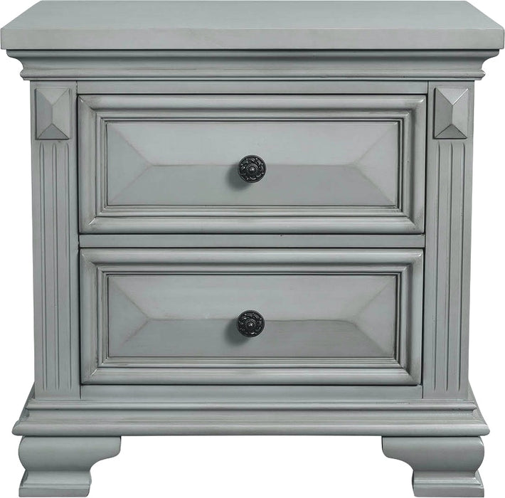 Elements International Calloway Grey Nightstand in Grey image
