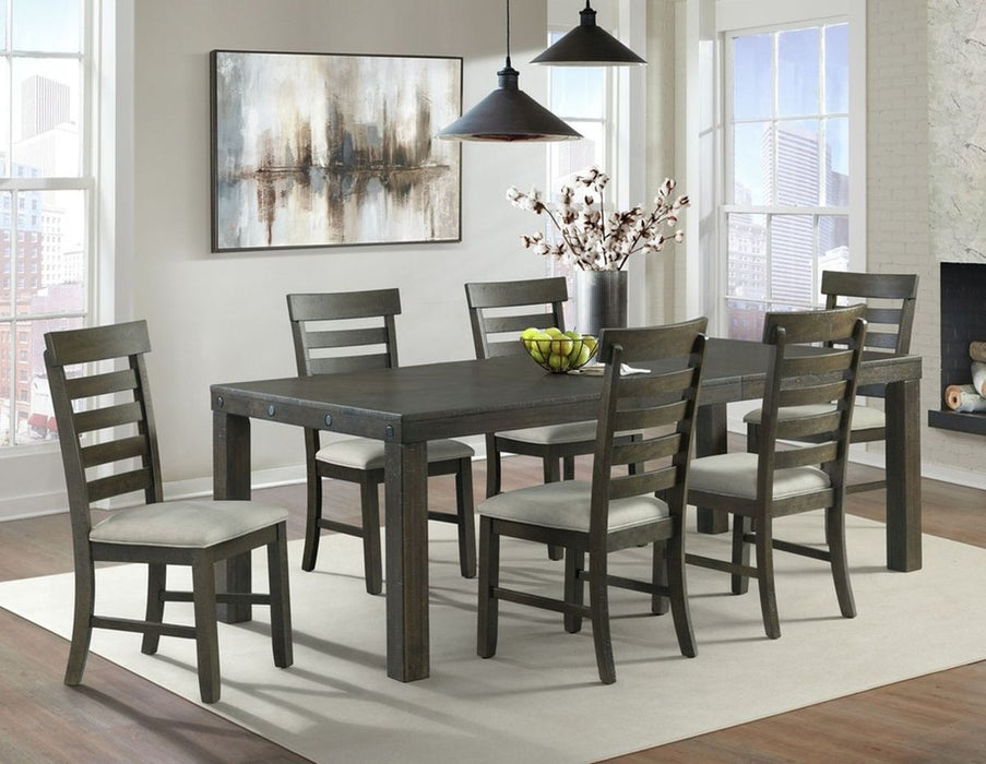 Elements International Colorado Dining Table in Charcoal
