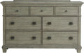 Elements International Crawford 7 Drawer Dresser in Gray image