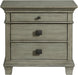 Elements International Crawford 3 Drawer Nightstand in Gray image