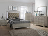 Crown Mark Lyssa 2 Drawer Nightstand in Embossed Crocodile Pattern image