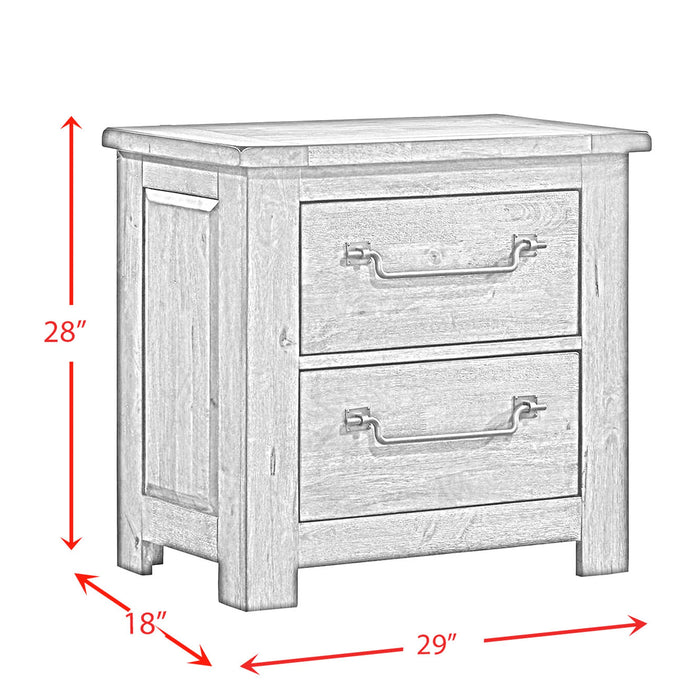Maverick Nightstand w/USB Grey
