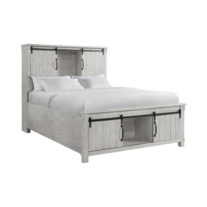 Scott Platform Storage Bedroom Set White Finish