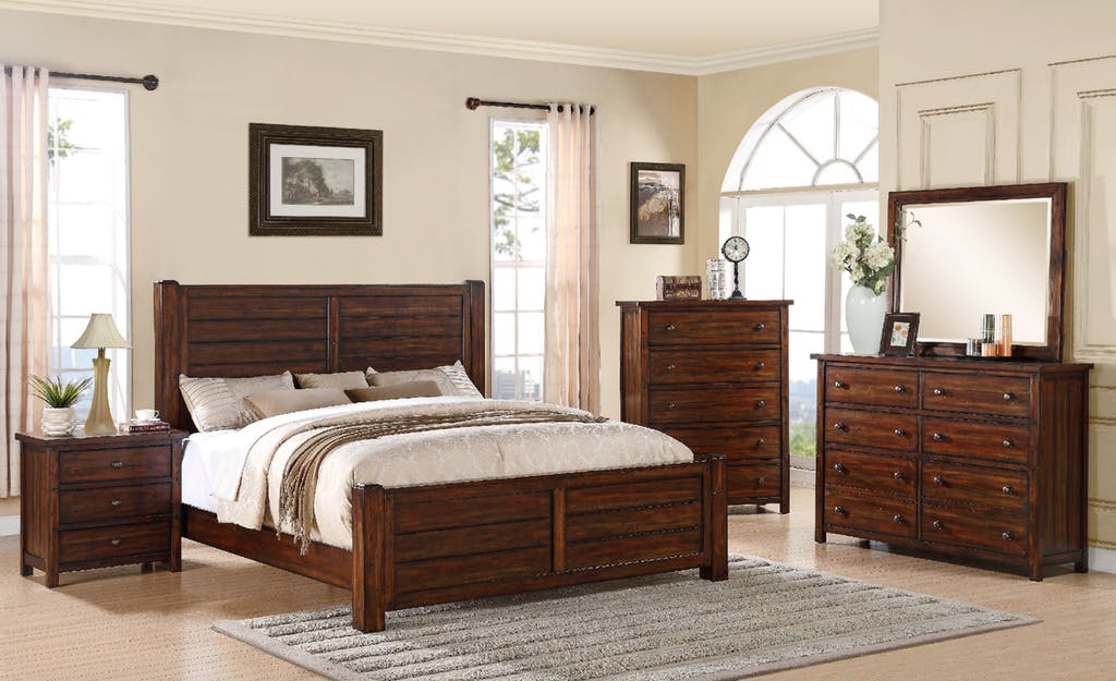 Elements International Dawson Creek 8 Drawers Dresser in Chestnut
