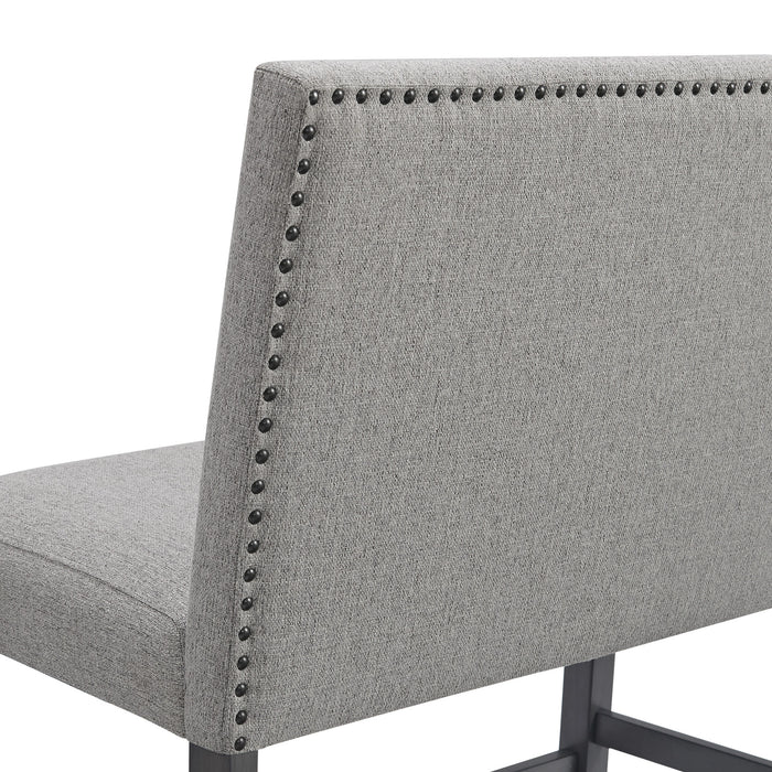 Seneca Counter 3PC Corner Bench with Grey Fabric