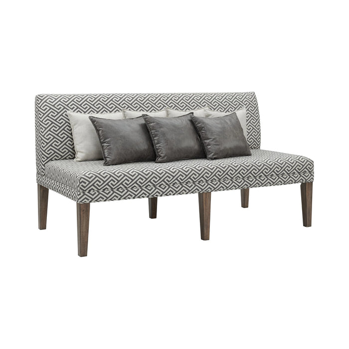 Gramercy Dining Three Seat Sofa w/Seven Pillows
