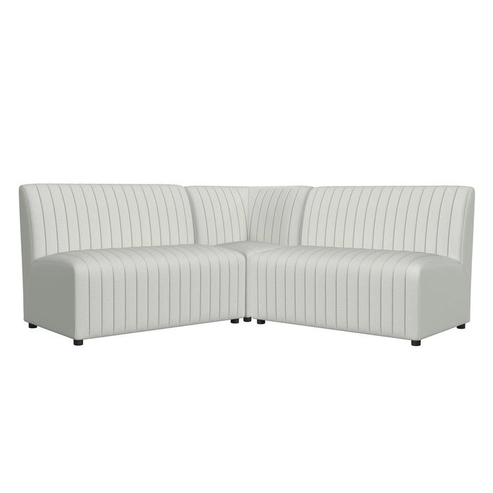 Jemma Upholstered Corner Chair in Beige Linen