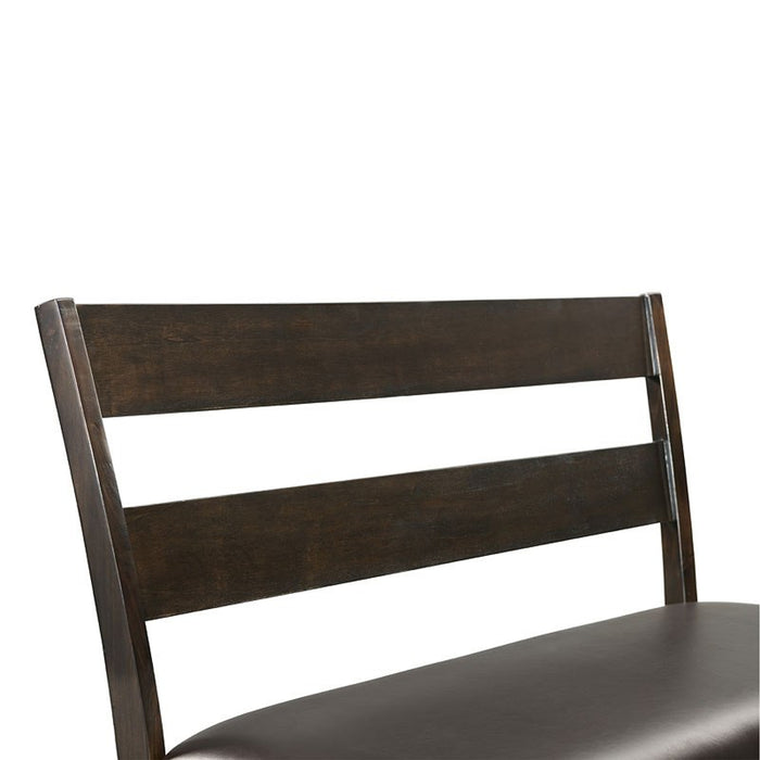 Elements International Mango Counter Height Bench in Dark Brown
