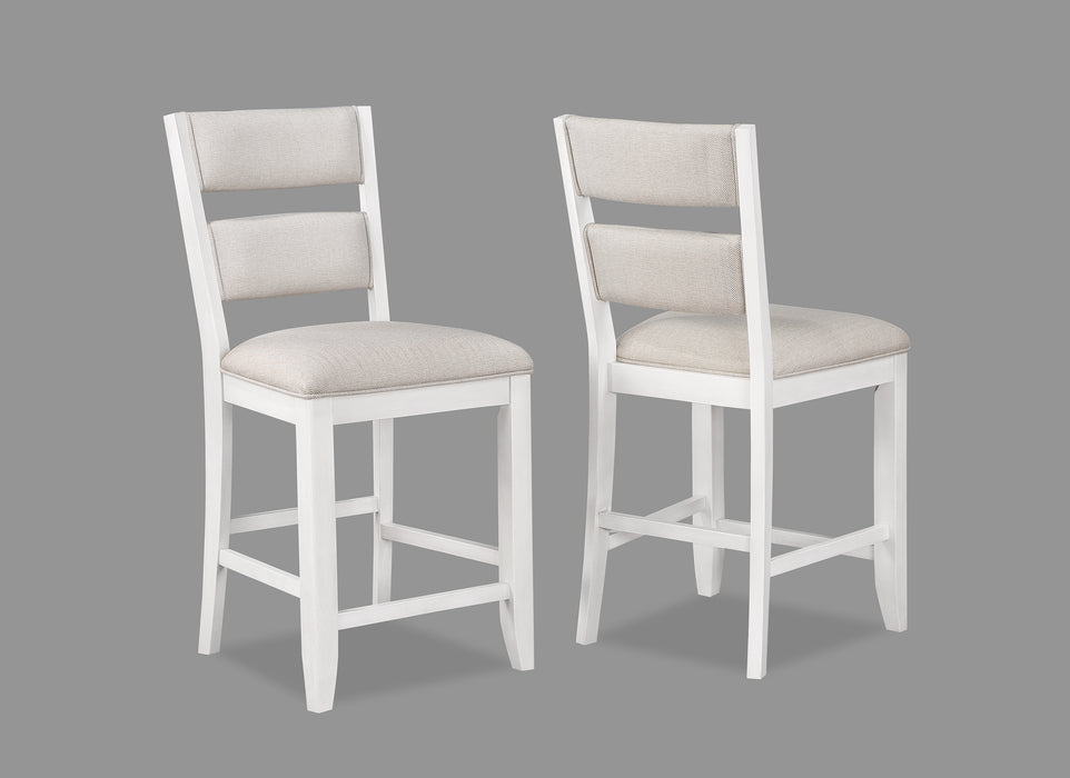 WENDY WHITE COUNTER HEIGHT CHAIR