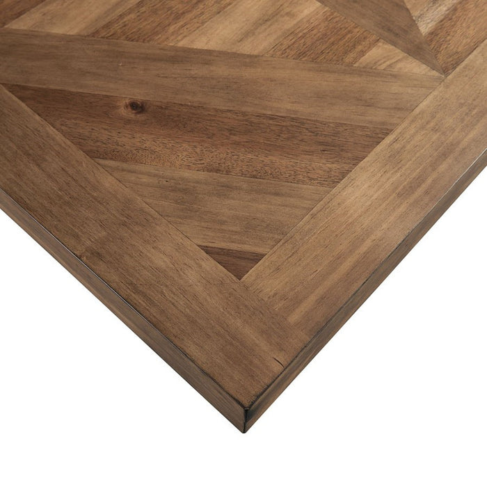 Elements International Park Creek Rectangular Dining Table in Two-Tone