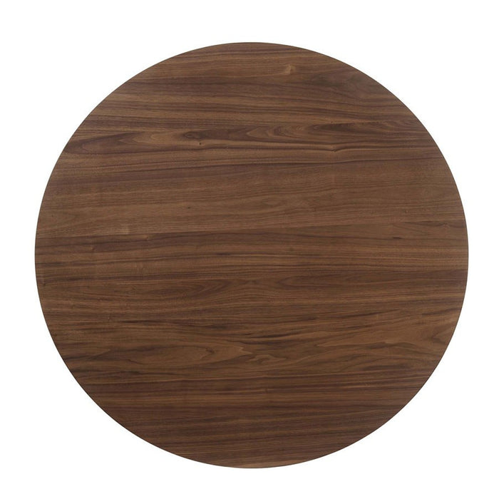 Elements International Robin Round Dining Table in Warm Chestnut