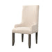 Elements International Stone Upholstered Side Chair (Set of 2) in Cream/Dark Ash image