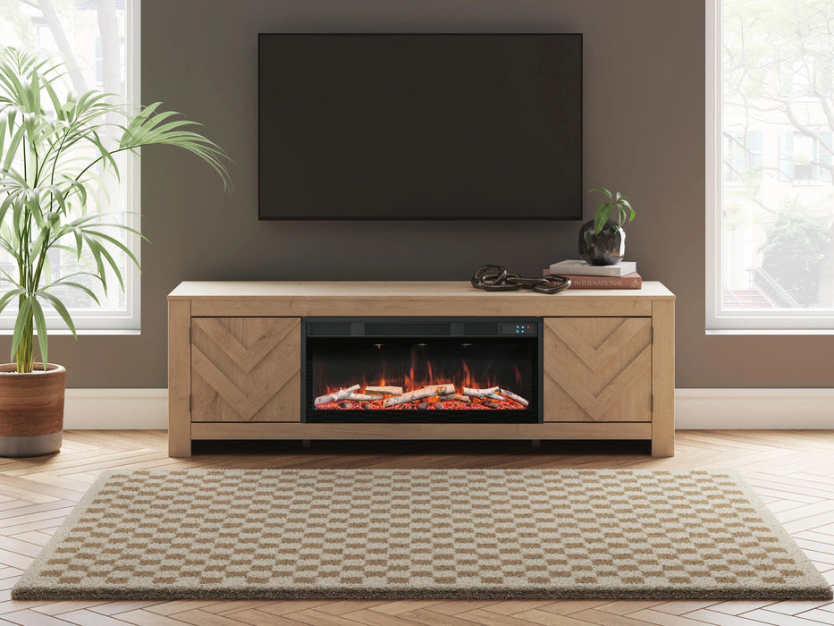 Cayboni 71" TV Stand with Electric Fireplace - In Home Furniture (San Antonio, TX)