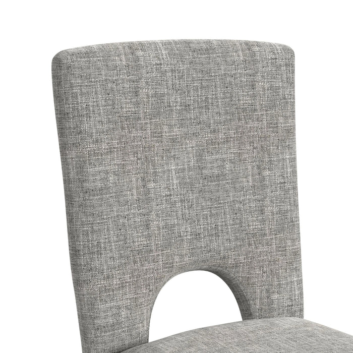 Oregon Side Chair with Grey Fabric in Black (2 Per Carton)