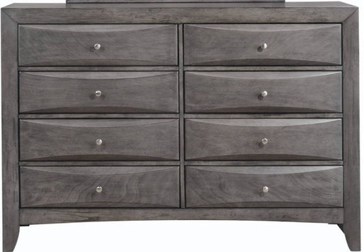 Elements International Emily Grey 8 Drawer Dresser in Gray image