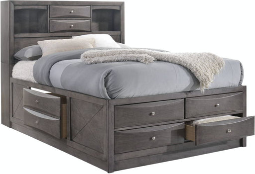 Elements International Emily Grey Queen Storage Bed in Gray image