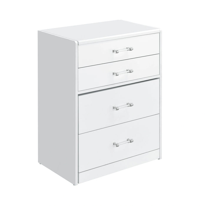 Irvine Mini Dressing Table with Stool, LED and USB in Glossy White