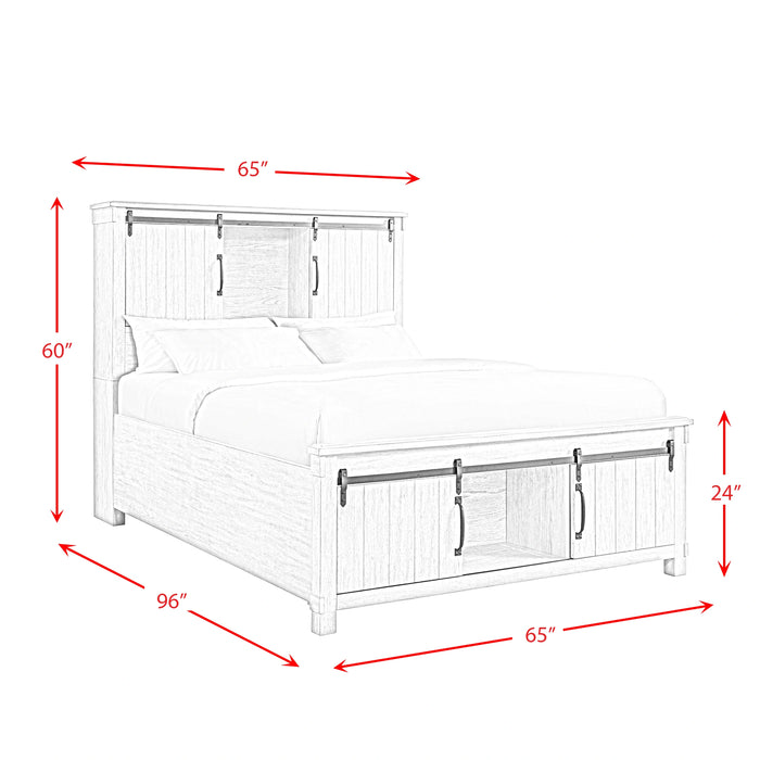 Scott Storage Bed White Finish