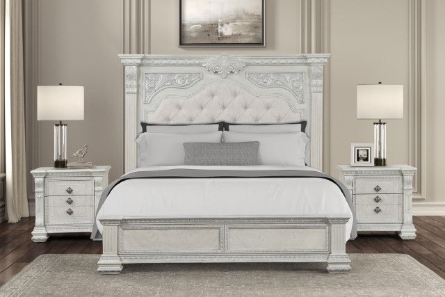 Promenade E.King & Queen Bed Brown & White