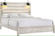 Elements International Fort Worth Queen Panel Bed in White image
