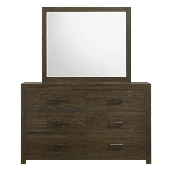 Elements International Hendricks Youth Dresser in Brown Grey