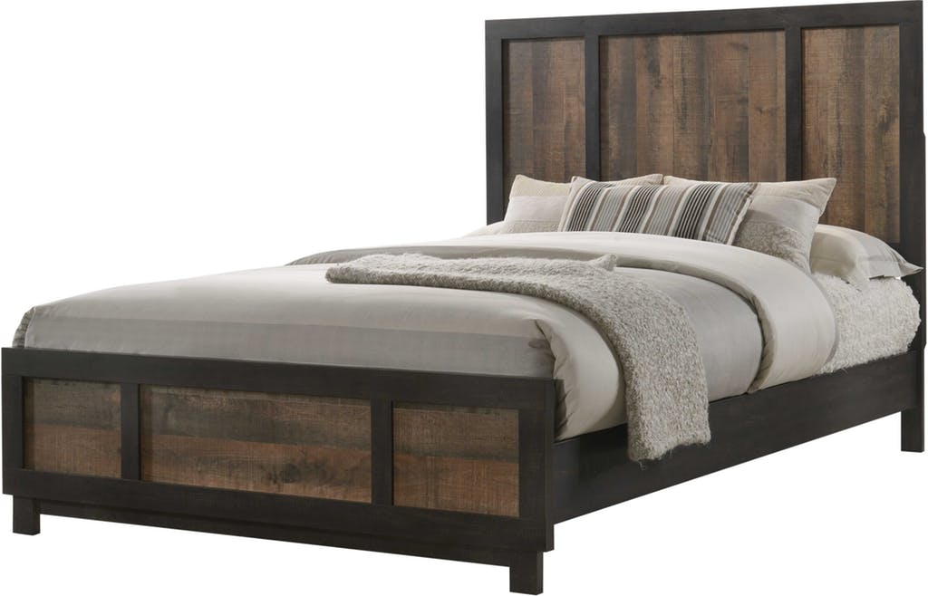 Elements International Harlington Full Bed in Rustic Gray image