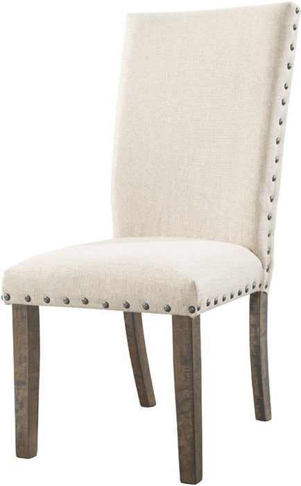 Elements International Jax Upholstered Side Chair (Set of 2) in Smokey Walnut image