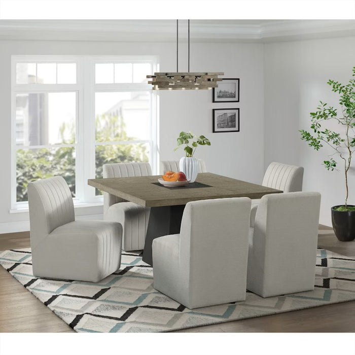 Elements International Jemma Dining Table in Gray