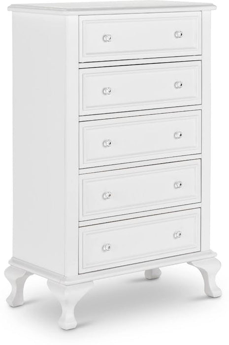 Elements International Jesse 5 Drawers Chest in White image