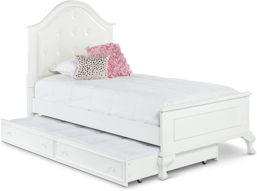 Elements International Jesse Twin Trundle Bed in White image