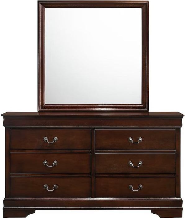 Elements International Louis Philippe Dresser in Cherry