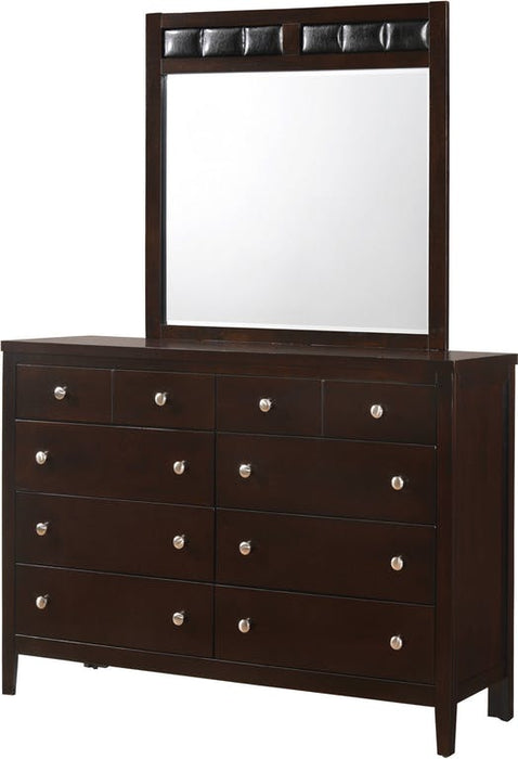 Elements International Lawrence Mirror in Espresso Lacquer