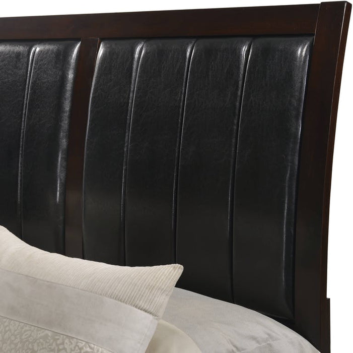 Elements International Lawrence King Panel Bed in Espresso Lacquer