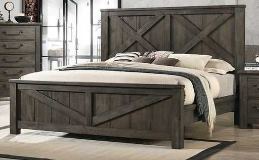 Elements International Maverick King Panel Bed in Dark Brown MV500KB image