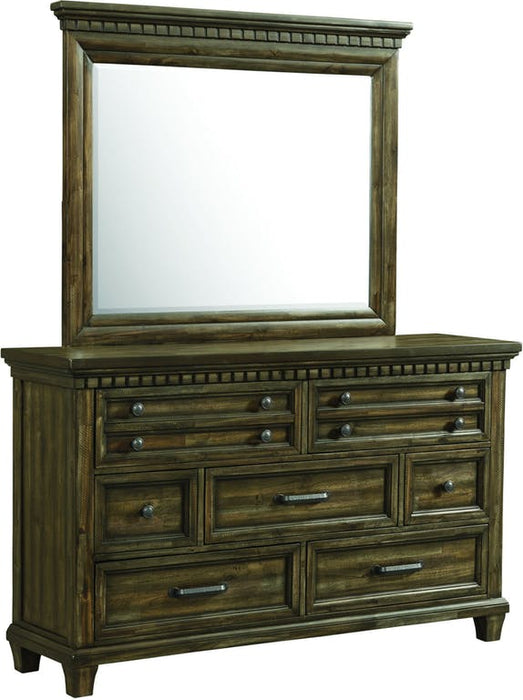 Elements International McCabe Mirror in Distressed Lacquer