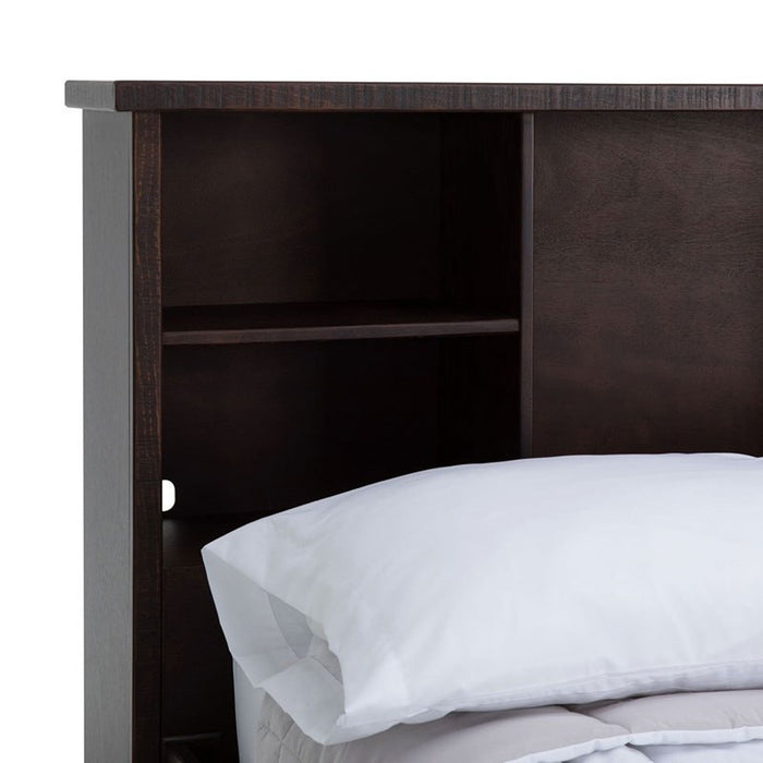 Elements International Vista Captain Bed Twin Storage Bed in Brown