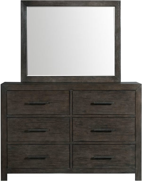 Elements International Shelby Mirror in Walnut