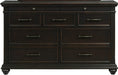 Elements International Slater 9 Drawer Dresser in Black image