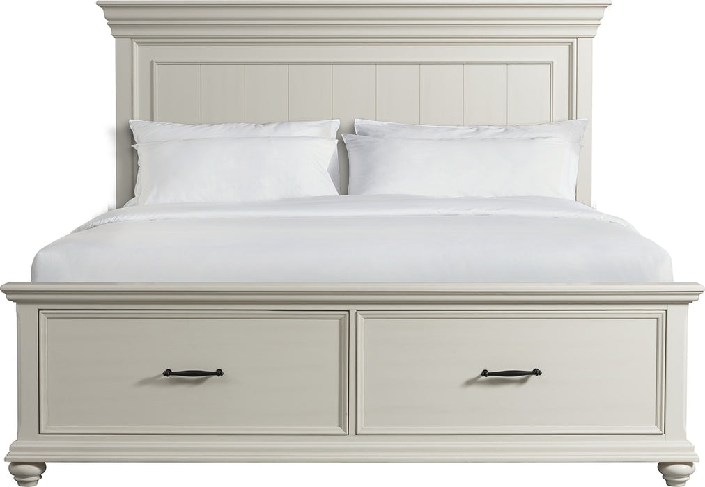 Elements International Slater King Storage Bed in White image