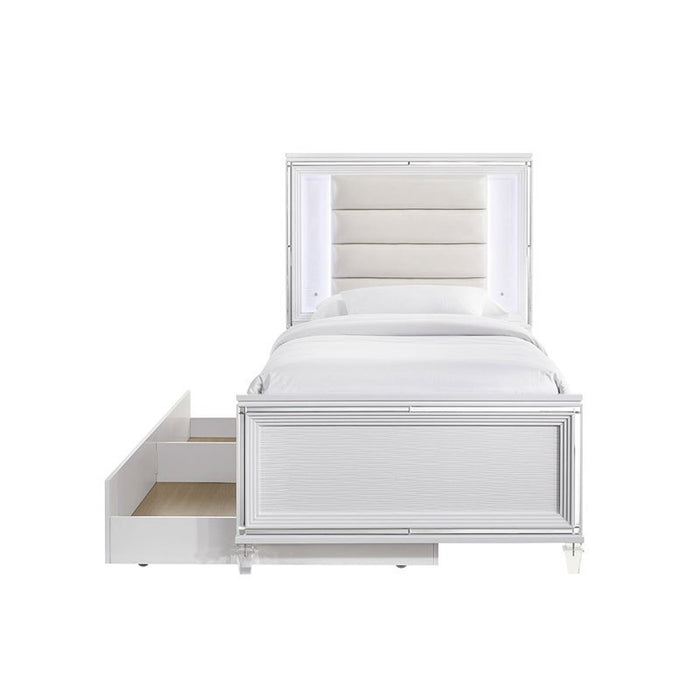 Elements International Twenty Nine Youth Twin Panel Bed in White